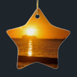 Adorno De Cerámica Travesía en la puesta del sol<br><div class="desc">Travesía en la puesta del sol</div>