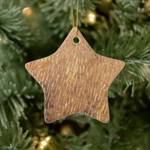 Adorno De Cerámica Trazos dorados falsos de Navidad