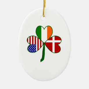 Adorno De Cerámica Trébol americano irlandés danés