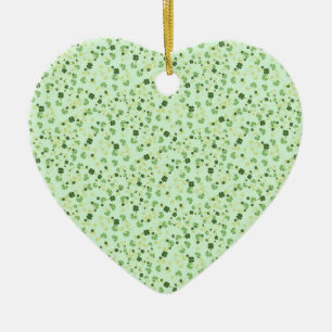 Adorno De Cerámica Treboles Verdes de Cuatro Hojas Día de San Patrici