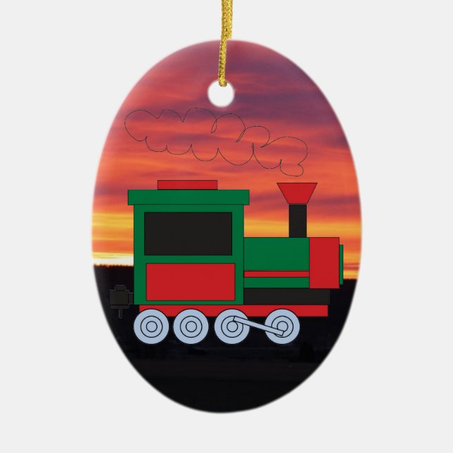 Adorno De Cerámica Tren (Frente)