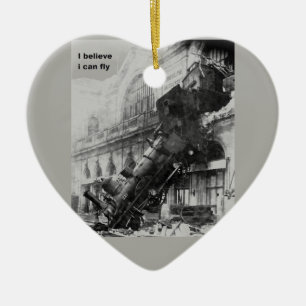 Adorno De Cerámica tren believe IT borde fly