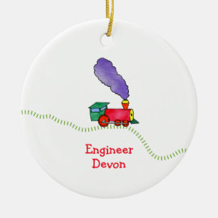 Adorno De Cerámica Tren Clickety Clican