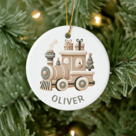 Adorno De Cerámica Tren de Navidad personalizado para niños 
