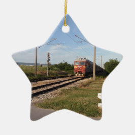 Adorno De Cerámica Tren Eléctrico