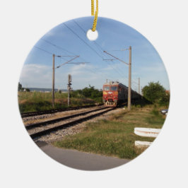 Adorno De Cerámica Tren Eléctrico