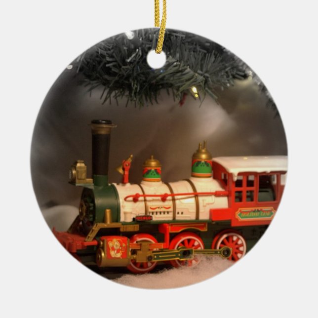Adorno De Cerámica Tren expreso del navidad (Frente)