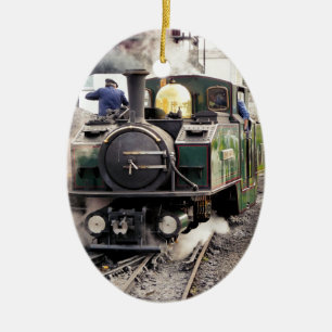 ADORNO DE CERÁMICA TRENES DE VAPOR