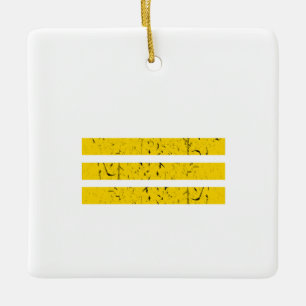 Adorno De Cerámica Tres bandas horizontales   Símbolo vintage Yin-Yan