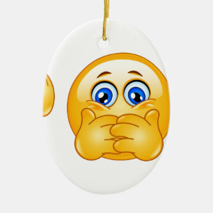 Adorno De Cerámica tres emojis sabias