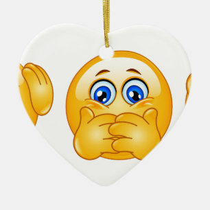 Adorno De Cerámica tres emojis sabias