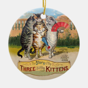 Adorno De Cerámica Tres Gatitos Ilustración de Mamá Oca