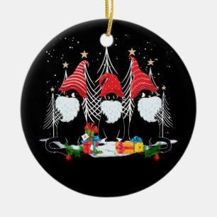 Adorno De Cerámica Tres gatos negros Navidades Kitten Santa