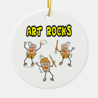 Adorno De Cerámica Tres rocas de arte