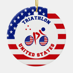 Adorno De Cerámica Triathlon Estados Unidos