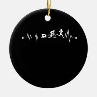 ADORNO DE CERÁMICA TRIATHLON HEARTBEAT T SHIRT