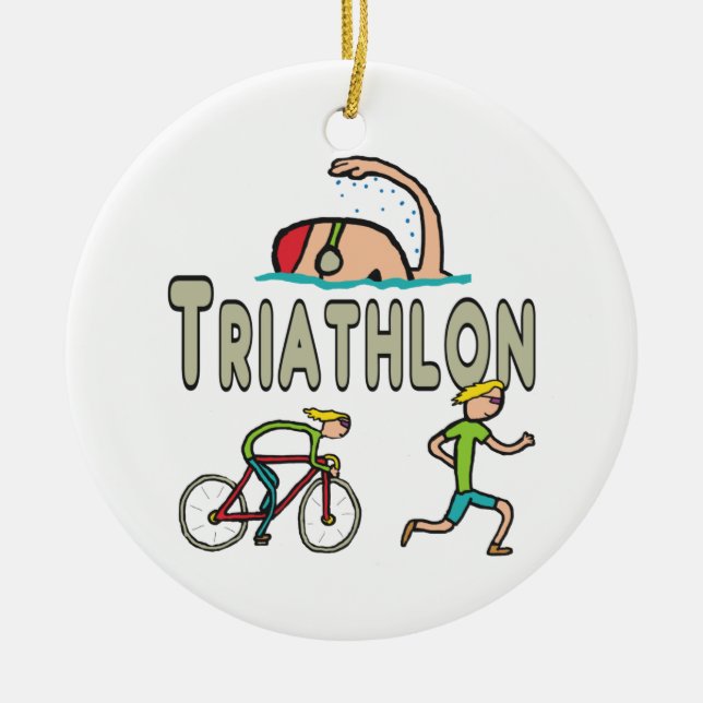 Adorno De Cerámica Triatlón (Frente)