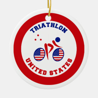 Adorno De Cerámica Triatlón Estados Unidos