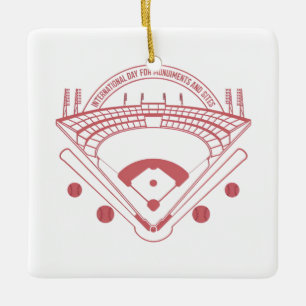 Adorno De Cerámica Tributo al béisbol monumental