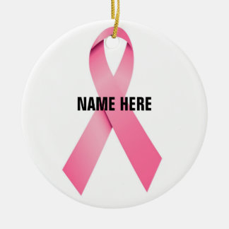 Adorno De Cerámica Tributo de la cinta del cáncer de mama