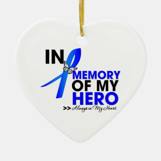 Adorno De Cerámica Tributo por cáncer de colon en memoria de mi héroe