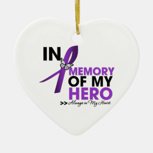 Adorno De Cerámica Tributo por cáncer de páncreas en memoria de mi hé