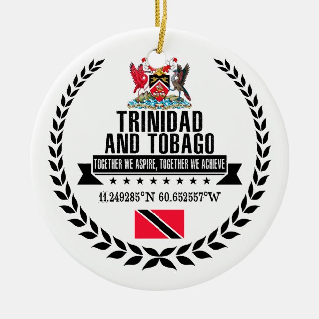 Adorno De Cerámica Trinidad and Tobago (Frente)