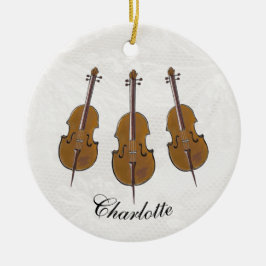 Adorno De Cerámica Trío de Cello personalizado