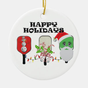 Adorno De Cerámica trío de Navidad de voleibol