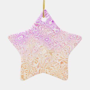 Adorno De Cerámica Trippy Squiggly Boho Resumen Bandera del Orgullo T