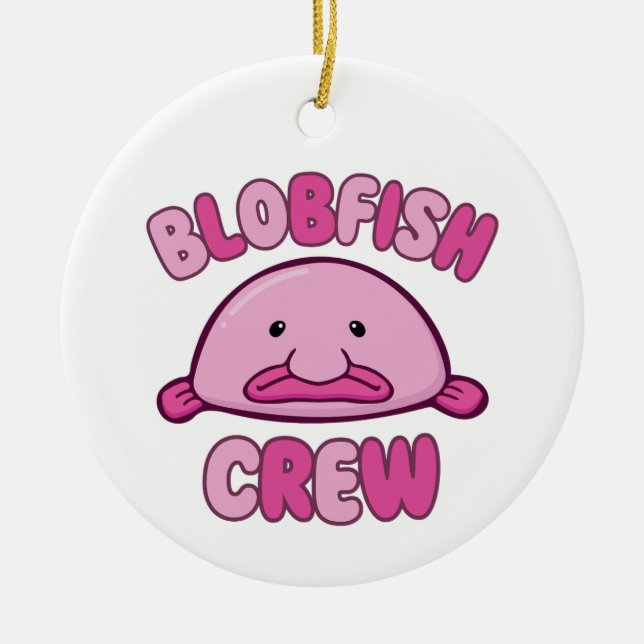 Adorno De Cerámica Tripulación de Blobfish (Frente)
