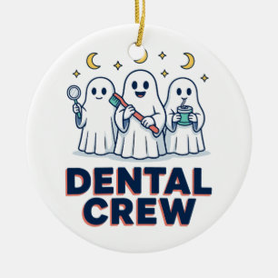 Adorno De Cerámica Tripulación Dental Fantasmas de Dientes Halloween