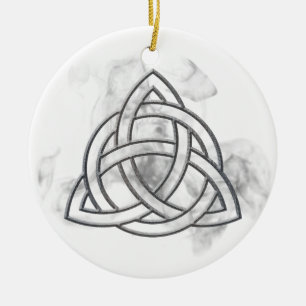 Adorno De Cerámica Triquetra Silver Bevel