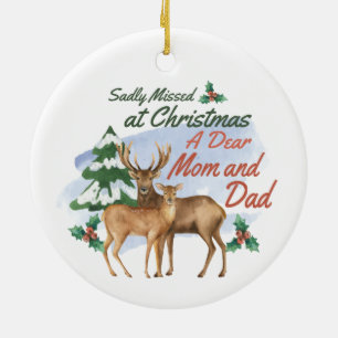 Adorno De Cerámica Tristemente extrañado en Navidades Memorial de Art