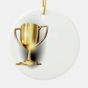 Adorno De Cerámica Trofeo de oro