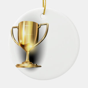 Adorno De Cerámica Trofeo de oro