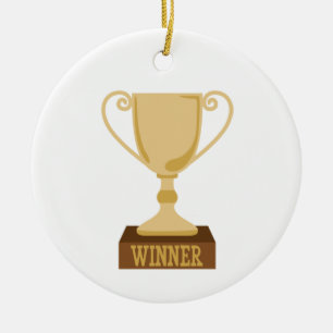 Adorno De Cerámica Trofeo Ganador