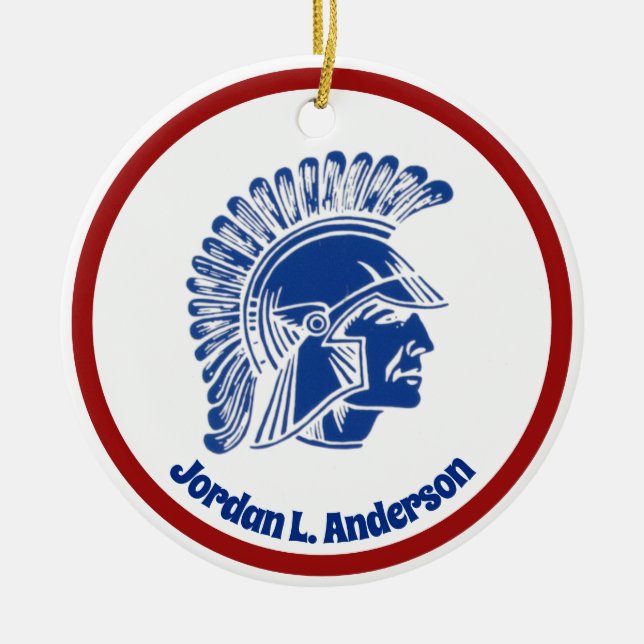 Adorno De Cerámica Trojan Kenosha Wisconsin de Tremper (Frente)