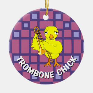 Adorno De Cerámica Trombone Chick