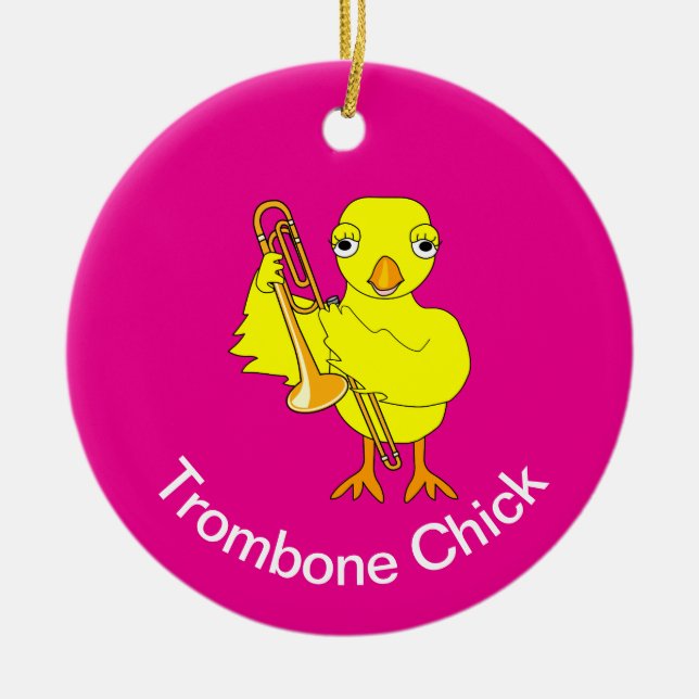 Adorno De Cerámica Trombone Chick (Frente)