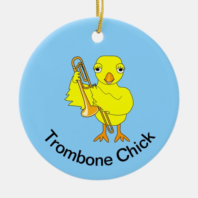 Adorno De Cerámica Trombone Chick (Frente)