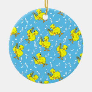 Adorno De Cerámica Trombone Chick Music Notes