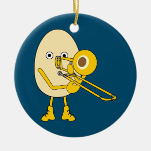 Adorno De Cerámica Trombone Egghead