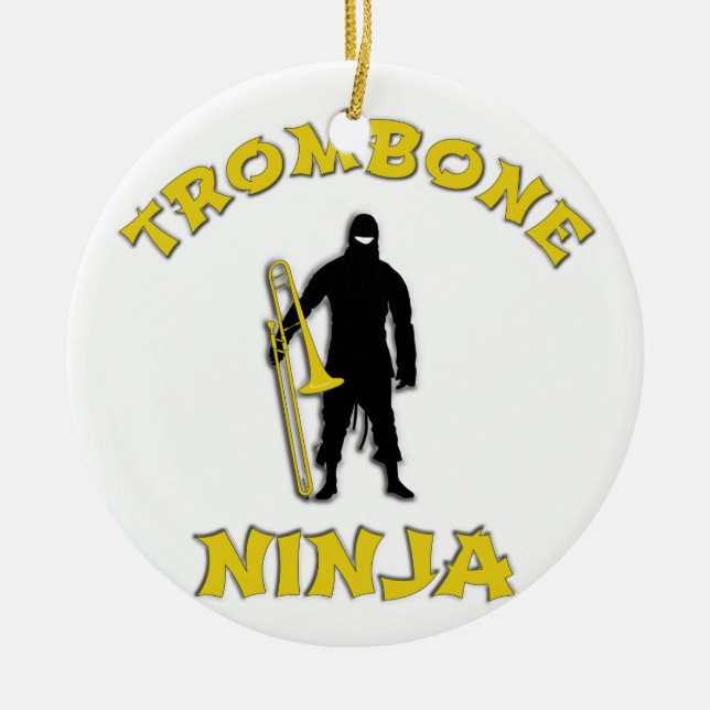 Adorno De Cerámica Trombone Ninja (Frente)