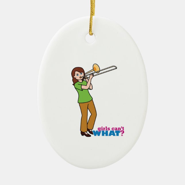 Adorno De Cerámica Trombone player 2 (Frente)