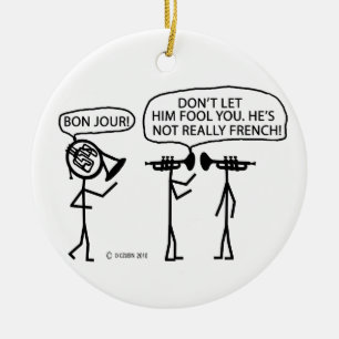 Adorno De Cerámica Trompa francesa