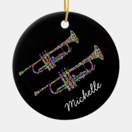 Adorno De Cerámica Trompecabezas graciosos nombre personal negro y ro