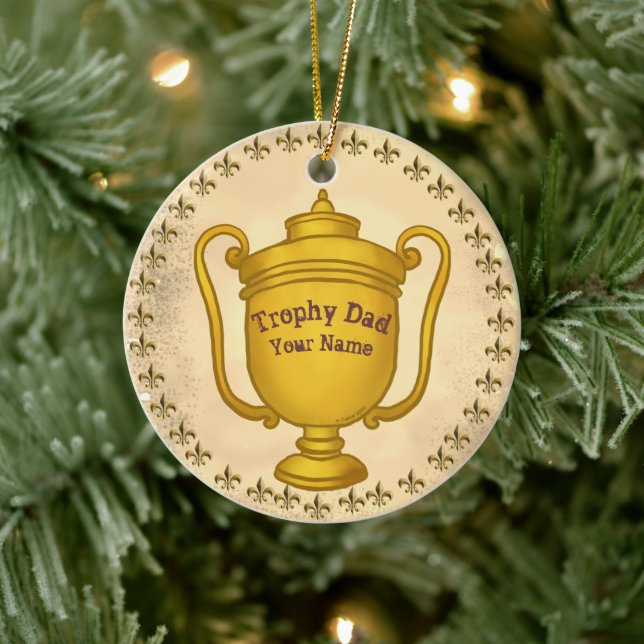 Adorno De Cerámica Trophy Dad (Árbol)