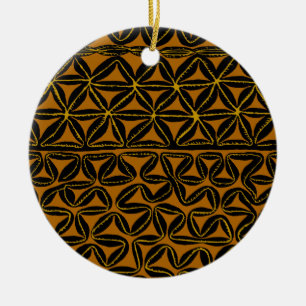 Adorno De Cerámica Tropical Tribal South Seas Tapa