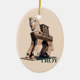 Adorno De Cerámica Troya: Caballo de Troya